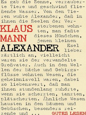 cover image of Alexander--Roman der Utopie